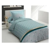 Image de Parure de couette 140x200 cm LOUXOR : Housse de couette + 1 taie d'oreiller - 100% Coton 57 Fils - Vert émeraude