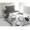 Image de Parure de couette microfibre Audace - 1 housse de couette 140x200 cm + 1 taie d'oreiller 63x63 cm - Gris clair -