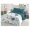 Image de Parure de couette Audace Microfibre 220x240 pois bleu canard