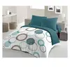 Image de parure de couette audace - couette 240 x 260 cm + 2 taies d'oreiller 63x63 cm - bleu canard