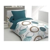 Image de parure de couette audace - couette 140 x 200 cm + 2 taies d'oreiller 63x63 cm - bleu canard