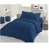 Image de Parure de couette 240 x 260 cm 100% coton bleu uni