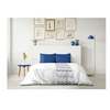 Image de parure de couette microfibre ambroisie - 1 housse de couette 220 x 240 cm + 2 taies d'oreiller 63 x 63 cm - bleu