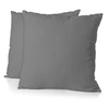 Image de Lot de 2 taies d'oreiller - - 63 x 63 cm - Gris anthracite