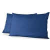 Image de Lot de 2 taies d'oreiller - - 50 x 70 cm - Bleu