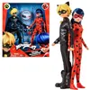 Image de Bandai - Miraculous Ladybug   Pack de 2 poupées articulées 26 cm Ladybug & Chat Noir   Figurines articulées, accessoires inclus, personnages de la série   Coffret jouet pour enfant 4 ans et + - P50365 en occasion ou reconditionné