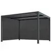 Image de Abri de jardin bioclimatique avec rideaux manuels 10.80 m2 gris anthracite per 36r30r bi