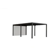 Image de Pergola bioclimatique 360x598 avec rideau gris clair surf de protection 21,52 m2 per36r60bi