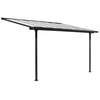 Image de Toit terrasse 9,21 m2 - Toit en polycarbonate 6 mm + toile polyester 130 gr/m2 écru