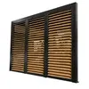 Image de Ventelles alu Habrita PERBIV36B imitation bois pour côté 3,60m pour pergola bioclimatique PER3630BI et PER3660BI