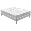 Image de Ensemble Matelas et Sommier Ferme Moelleux Mousse de Confort 140x190 Blanc