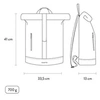 Image de Casyx Tornado Maxi - Sac à dos - polyuréthane (PU), polyester - noir d'encre