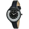 Image de So Charm Montres Montre femme MF459-DIAMANT-NOIR - Bracelet en Cuir Noir