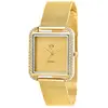 Image de So Charm Montres Montre Marwa jaune ornée de 72 Cristaux scintillants