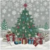 Image de Tissu carré jacquard 48x48 magie de Noël(...) - MAGIE ARGENT