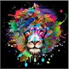 Image de Carré simili cuir 44x44 cm tête de lion(...) - carrélion