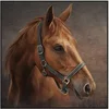 Image de Carré simili cuir 44 x 44 cm tête de cheval(...) -