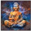 Image de Carré simili cuir 44x44 cm bouddha(...) -