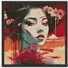 Image de Tissu carré jacquard 48x48 katana(...) - 0004 Rouge