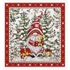 Image de Tissu carré jacquard 48/48 nains de Noël(...) - 108 Rouge