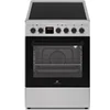 Image de CECV50FCS - Cuisinière - pose libre - largeur : 49.8 cm - profondeur : 67 cm - hauteur : 86 cm - avec système auto-nettoyant - classe A - argent