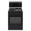 Image de CECM60FCB - Cuisinière - pose libre - largeur : 59.8 cm - profondeur : 61 cm - hauteur : 83 cm - avec système auto-nettoyant - classe A - noir