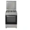 Image de CECM60FCS - Cuisinière - pose libre - largeur : 59.8 cm - profondeur : 61 cm - hauteur : 83 cm - avec système auto-nettoyant - classe A - blanc