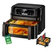Image de Friteuse à air chaud XXL 12L une ou double chambres réglables, écran tactile 8 programmes