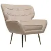 Image de Fauteuil en velours Austin - 79 x 71 x 79.5 cm - Beige
