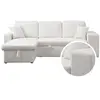 Image de Canape angle fixe 3 places en lin blanc 233 x 233 x 86 cm