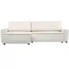 Image de Canape angle fixe PALOZI SOFA 3 places en velours beige 153 x 282 x 93 cm