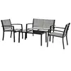 Image de Salon de jardin metal gris 2 pieces 59 x 59 x 59 4 personnes