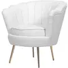 Image de Fauteuil bouclette Floria - 75 x 68 x 77,5 cm - Blanc