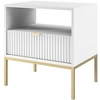 Image de Table de chevet en bois "Tunis" - Blanche
