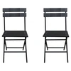 Image de Lot de 2 chaises de jardin pliable en plastique "Tenerife" - Gris anthracite