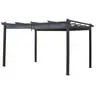 Image de Pergola en aluminium avec toit rétractable - 3 x 4 m - Gris anthracite