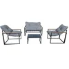 Image de Ensembles canapes. fauteuils et tables de jardin metal gris 4 pieces 70 x 114 x 67 4 personnes