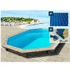 Image de Piscine bois " Brazilia 130 " 5.86 x 3.86 x 1.31 m - Bâche à bulles 180 µ - Bâche hiver 280 g/m²