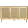 Image de Buffet style cannage "Neuille" - 120 x 40 x 71.5 cm - Beige