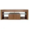 Image de Meuble TV design bois "Hugo" - 140 x 40 x 50 cm - Marron