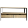 Image de Meuble TV avec tiroir style industriel "Detroit" - 113 x 40 x 55 cm - Beige