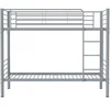 Image de Lit superpose 200 x 97.5 x 165 cm en metal de couleur gris