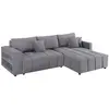 Image de Canape angle fixe PALOZI SOFA 3 places en tissu gris 178 x 264 x 87 cm