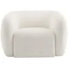 Image de Fauteuil tissu bouclette "Washington" - Blanc