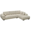 Image de Canapé d'angle Monceau" tissu bubble - 3 places - Beige