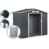 Image de Abri de jardin métal - "Vegas"- 4.07 m² avec gouttière et récupérateur d'eau - Gris