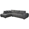 Image de Canape angle fixe 3 places en tissu gris 207 x 307 x 82 cm