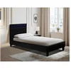 Image de Lit marie 90 x 190 cm en bois cadre a lattes de couleur noir