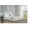 Image de Lit double en velours côtelé avec coffre et lampe intégré "Cortina" - 160 x 200 cm - Beige