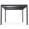Image de Pergola bioclimatique en aluminium "Windsor" - 3 x 4 m - Anthracite
